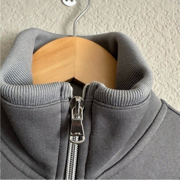 Vintage Lauren Ralph Lauren Active Women 2-Tone Gray Zip Track Jacket Sz Small - Picture 7 of 11